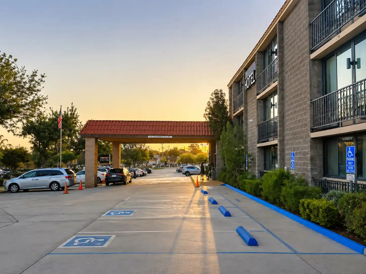 Parking and arrival area
