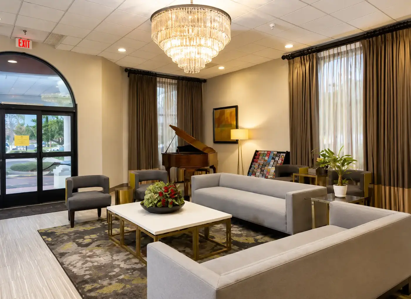 Front desk and check-in area